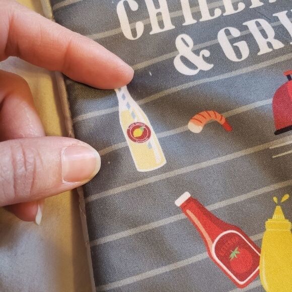 Chillin and Grillin oven mitt Barbecue kitchen set Red - Picture 2 of 5